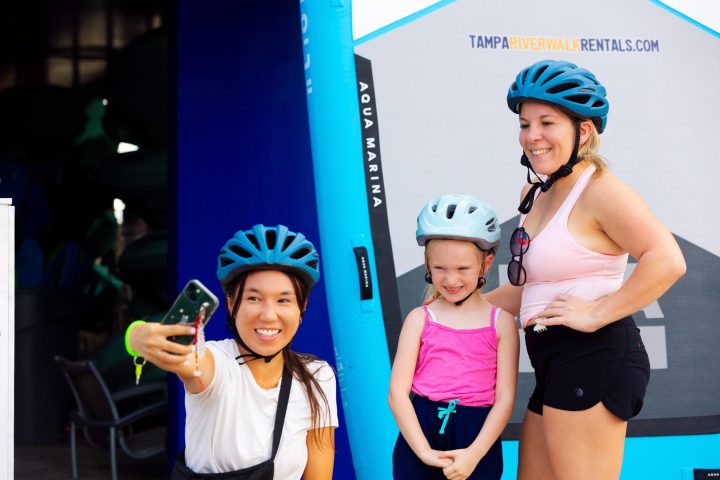 group of guests taking a selfie